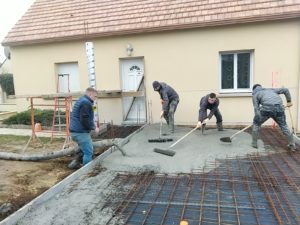 coulage dalle pour extension pavillon